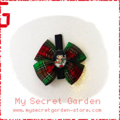 Inuyasha 犬夜叉 Kagome Higurashi Anime Cabochon Mini Hair Bows Hair Clip 